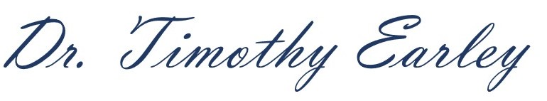 Custom signature of Dr. Timothy Earley in condensed fancy script